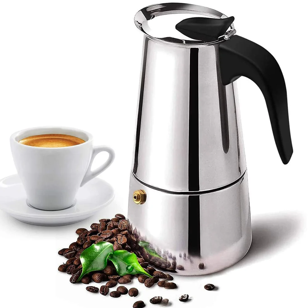 Premium Stainless Steel Moka C - Moka Pot Stove ulasan dan harga