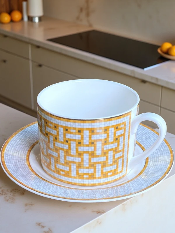 Elegant European Style Bone Ch - Coffee Tea And Sugar Set ulasan dan harga
