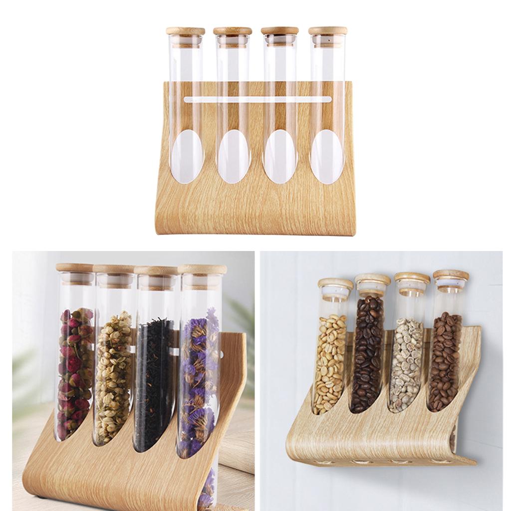 Glass Tube Storage Rack Visibl - Coffee Tea & Jane ulasan dan harga