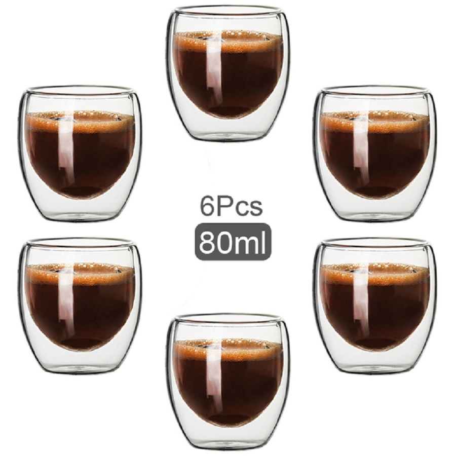 Double Walled Glass Coffee Mug - Coffee Tea And Sugar Set ulasan dan harga