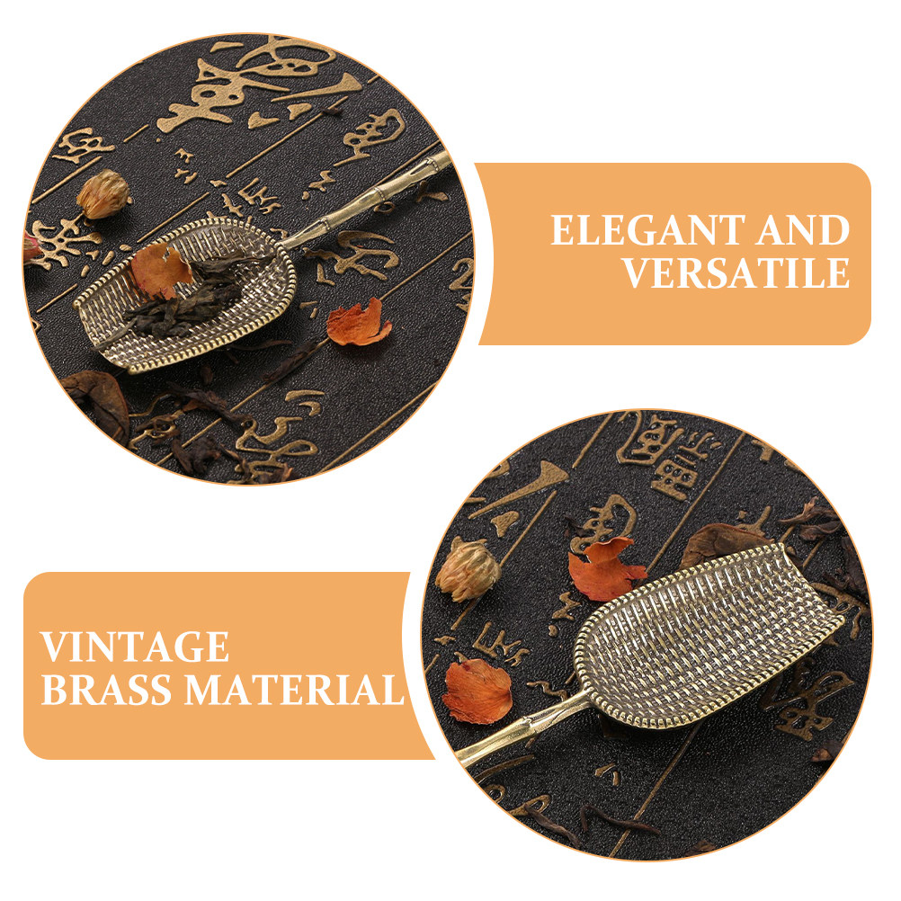 Brass Tea Scoop with Long Hand - Coffee Tea Sugar ulasan dan harga
